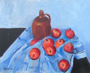 Voir le détail de cette oeuvre: pichet et pommes
